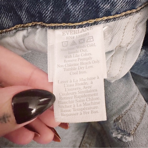 Everlane The Curvy Cheeky Jean Straight High Rise Cropped Denim NWT - Picture 7 of 8